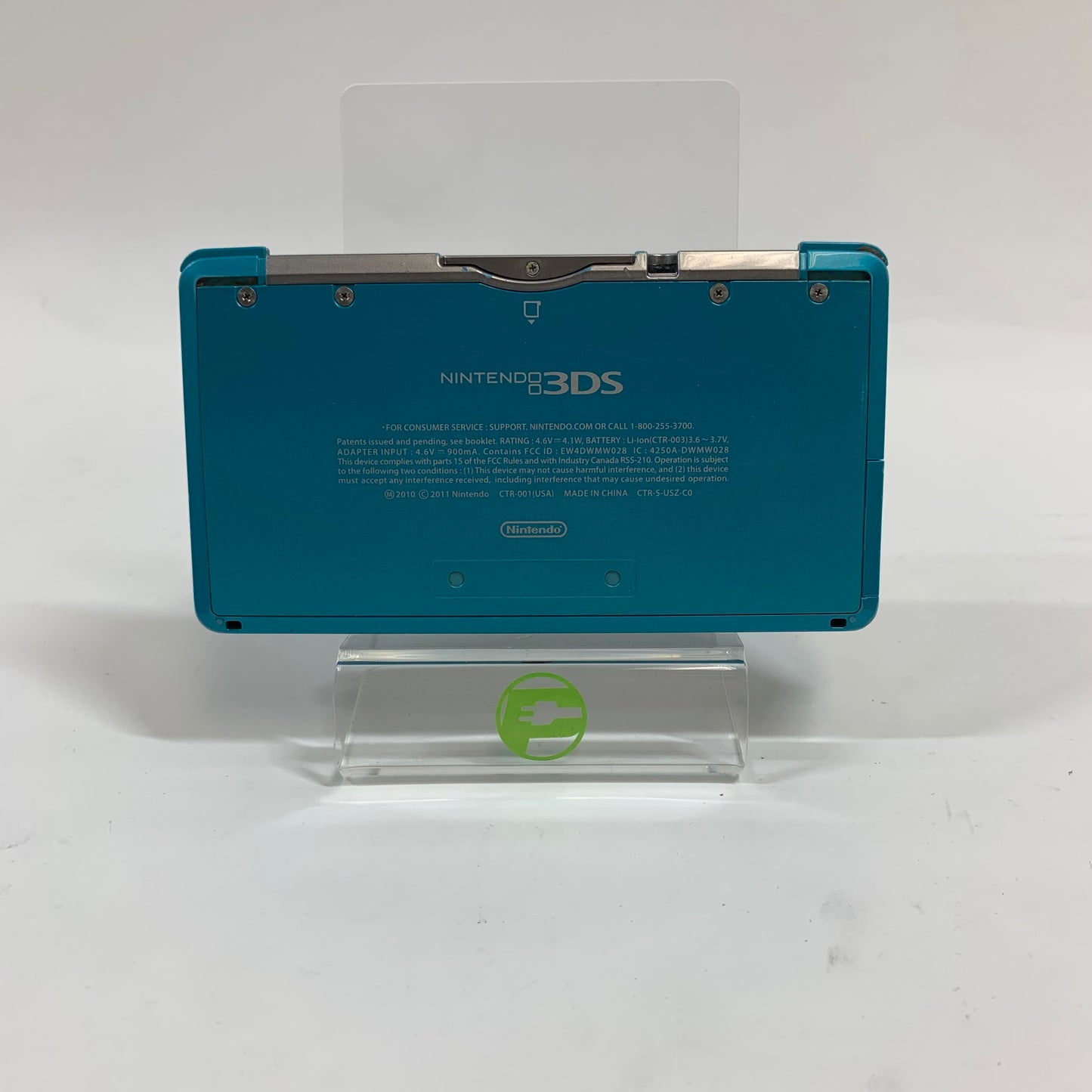 Nintendo 3DS Handheld Game Console CTR-001 Aqua Blue