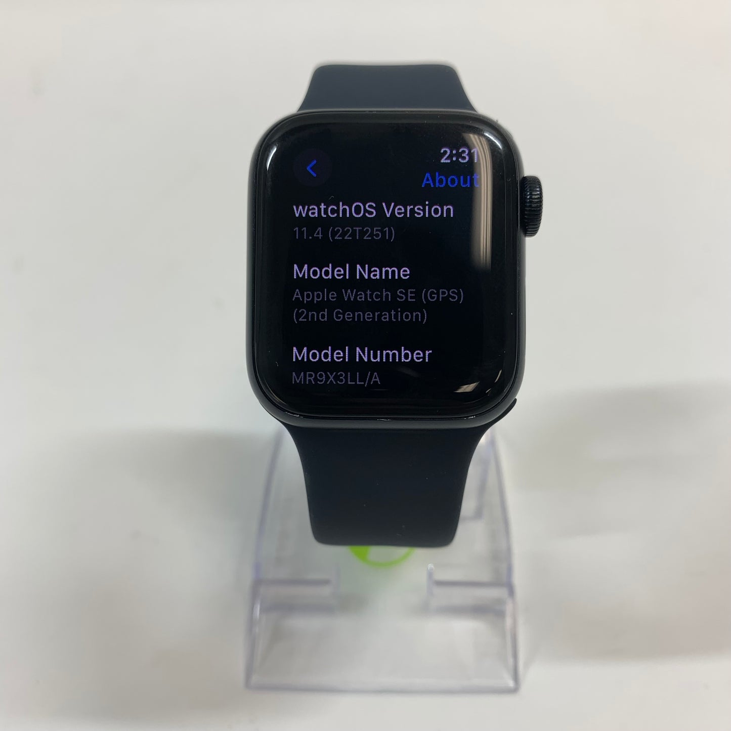 GPS Only Apple Watch SE 2nd Gen 40MM Starlight Aluminum Black Sport Band A2722