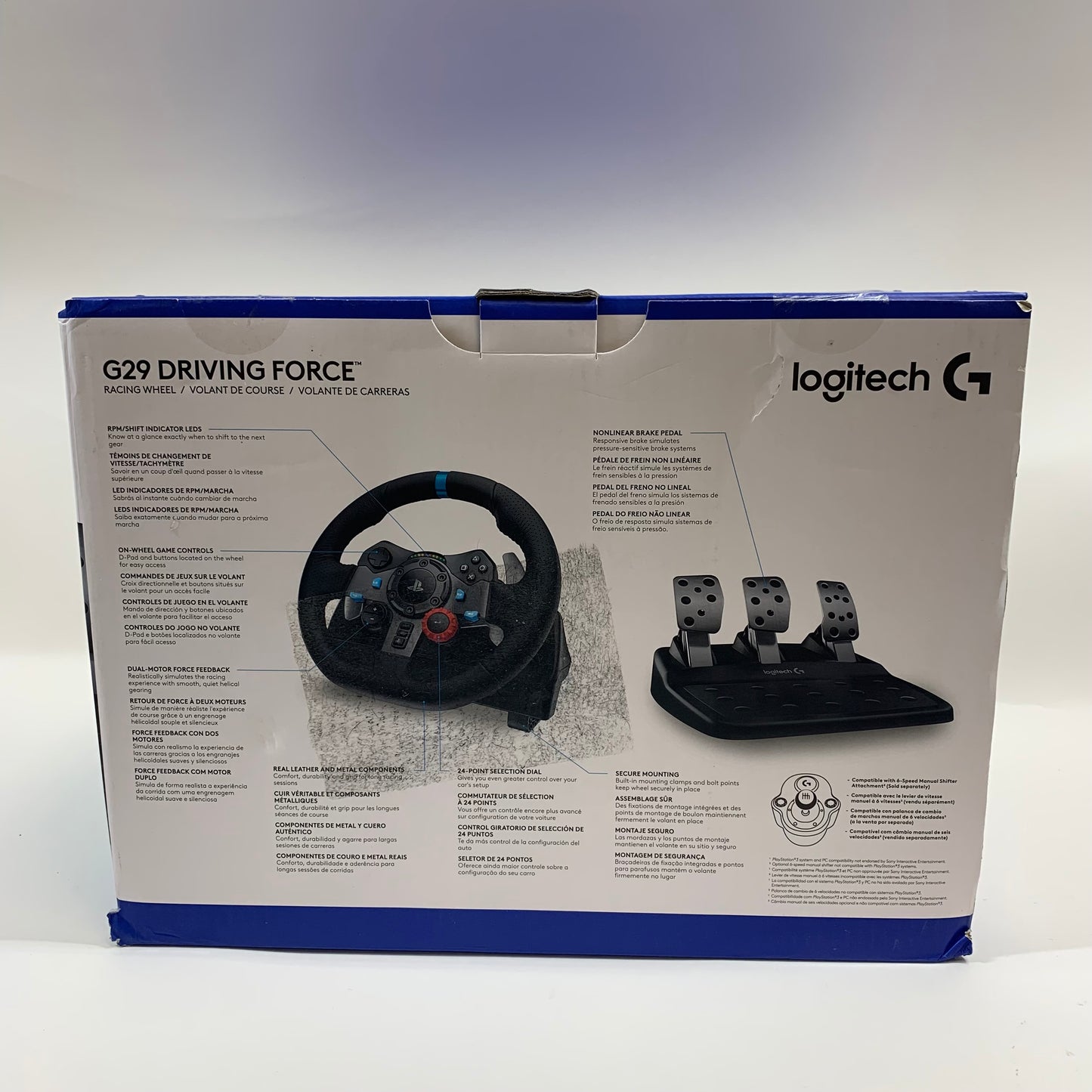 New Logitech Playstation G29 Driving Force Racing Wheel/Pedals/Shifter W-0002