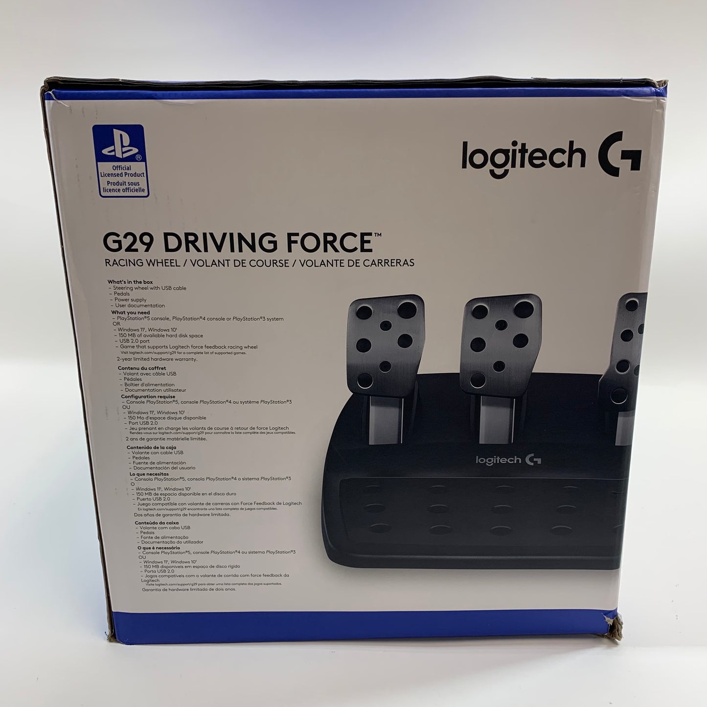 New Logitech Playstation G29 Driving Force Racing Wheel/Pedals/Shifter W-0002