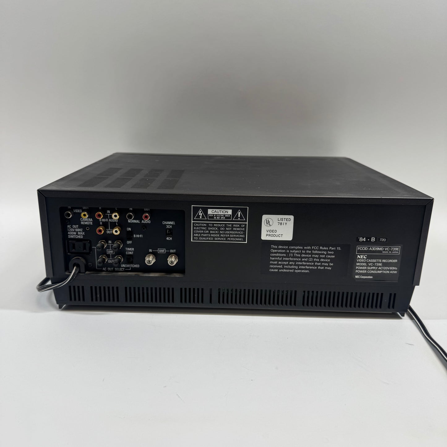 NEC VC-739E Video Cassette Recorder