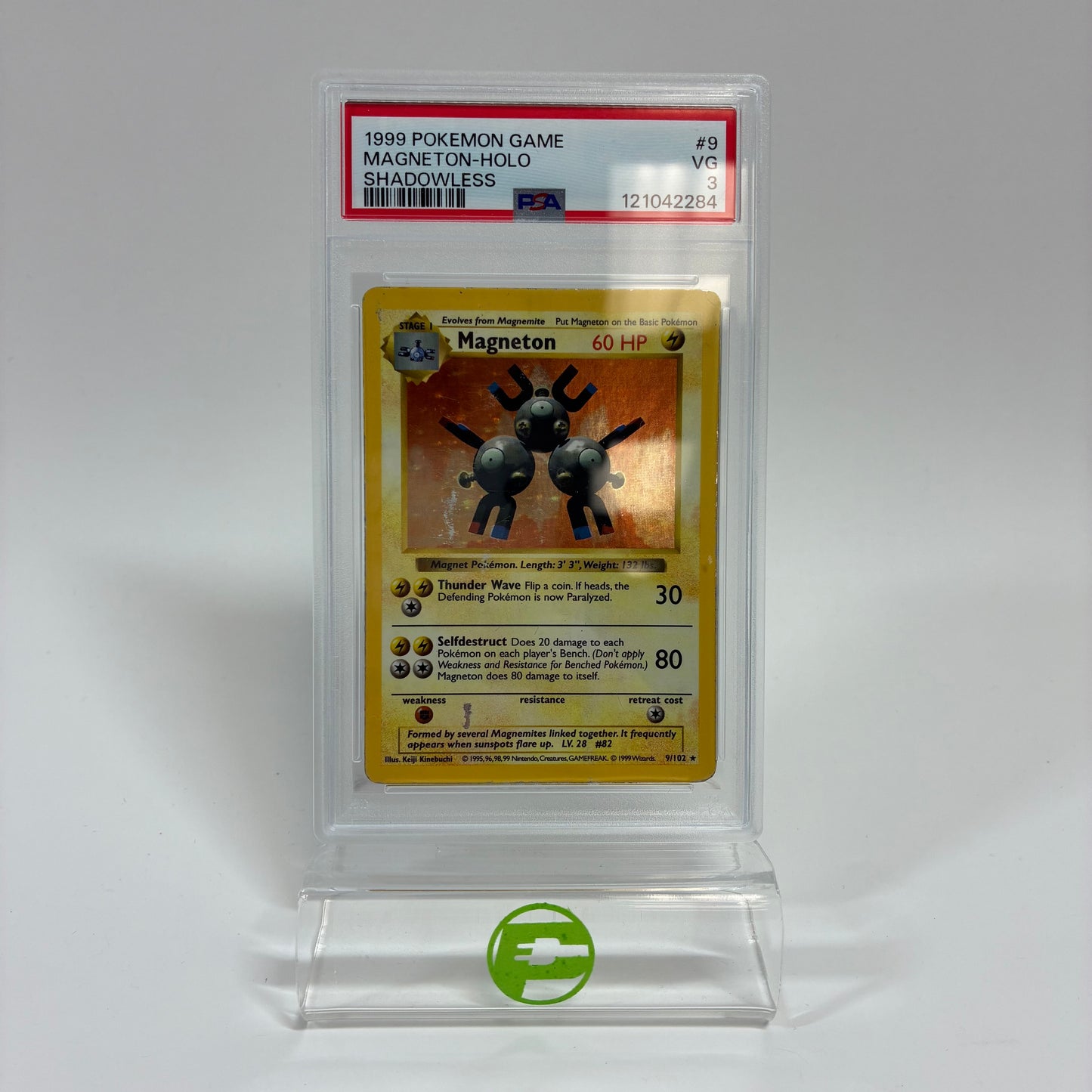 Pokémon TCG Base Set Magneton #9 English PSA 3