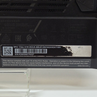 MSI Claw 7" Intel Core Ultra 5 135H 16GB RAM 512GB Black MS-IT41