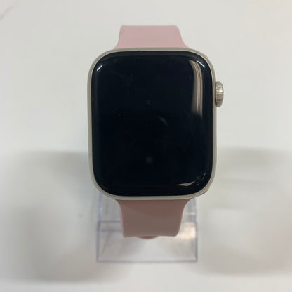 Unlocked Apple Watch Series 8 45MM Silver Aluminum Pink Sport Loop A2774