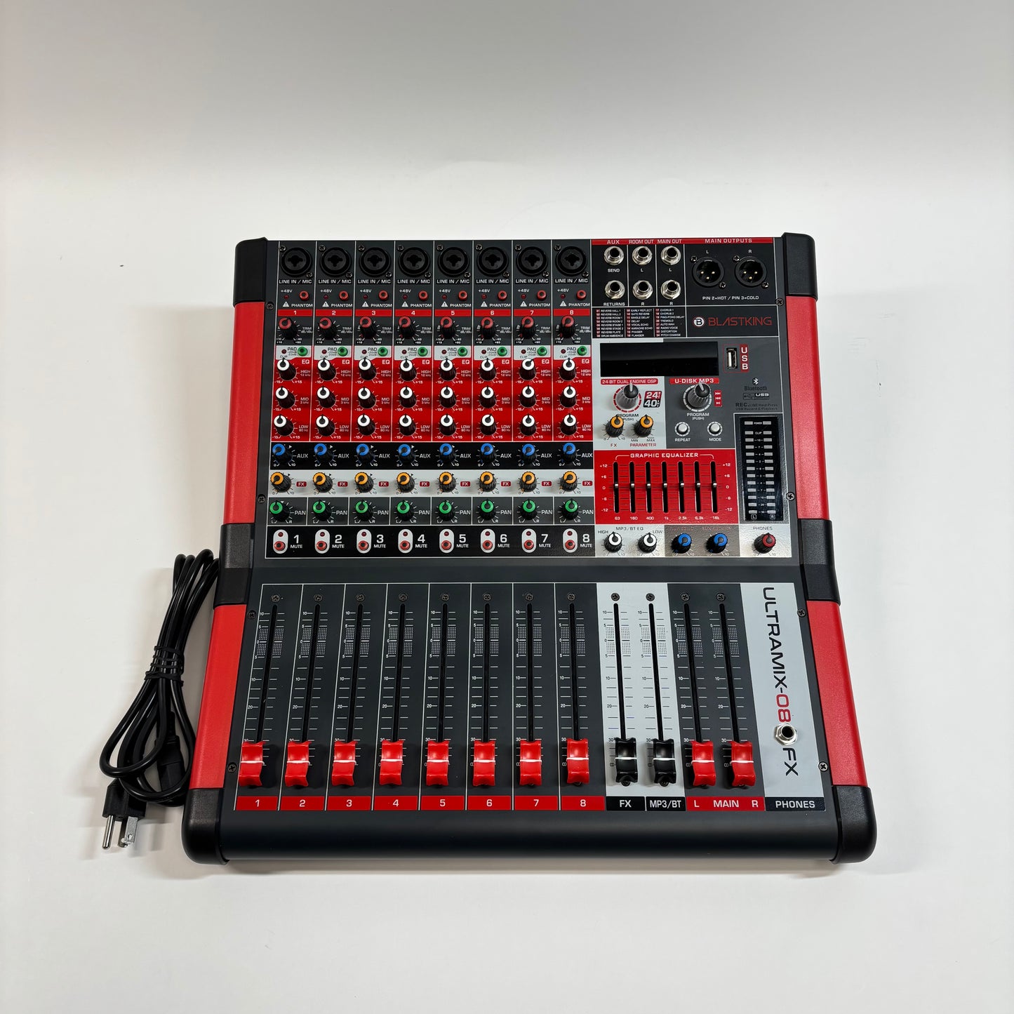 BlastKing Ultramix-8FX 8-Channel Stereo Mixing Console
