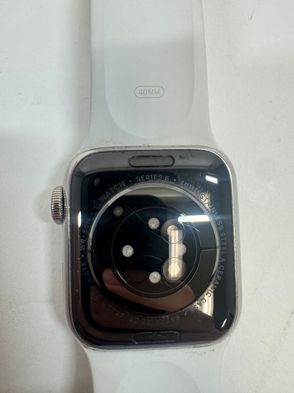 Unlocked Apple Watch Series 6 40MM Silver Aluminum A2293
