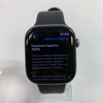 GPS Apple Watch Series 11 46MM Space Gray Aluminum Black Sport BandMEV44LW/A