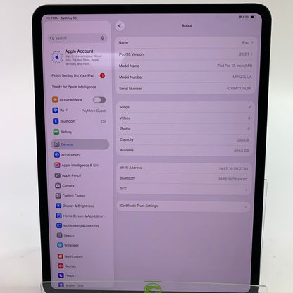 WiFi Only Apple iPad Pro 13" M4 256GB Space Black MVX23LL/A w/ Magic Keyboard