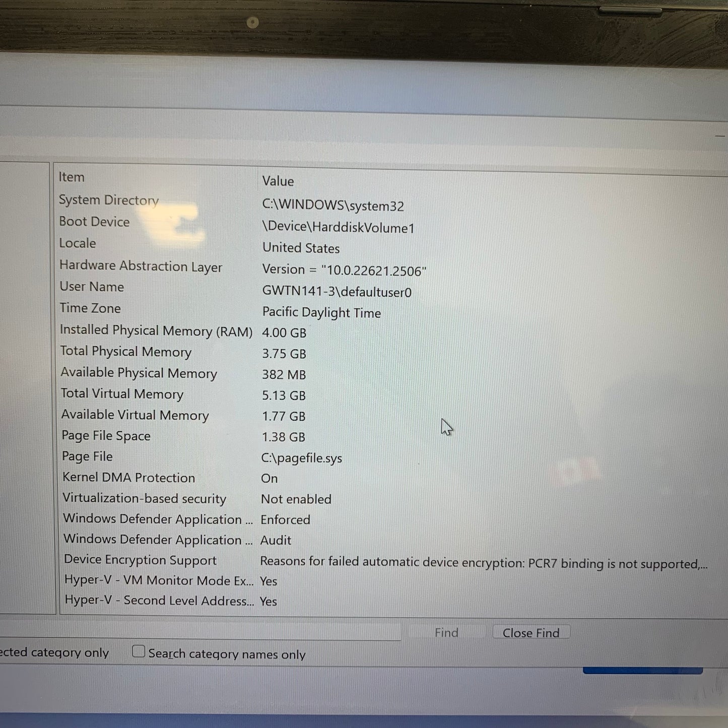 Gateway GWTN141 14.1" i3-1005G1 1.2GHz 4GB RAM 128GB SSD