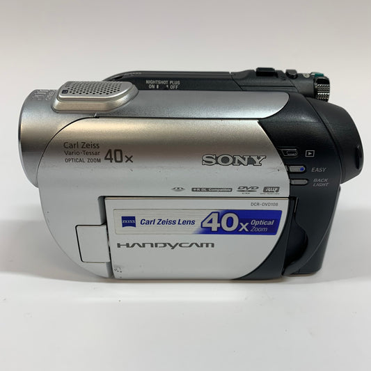 Broken Sony Handycam Digital Video Camcorder DCR-DVD108 NO DVD ACCESS