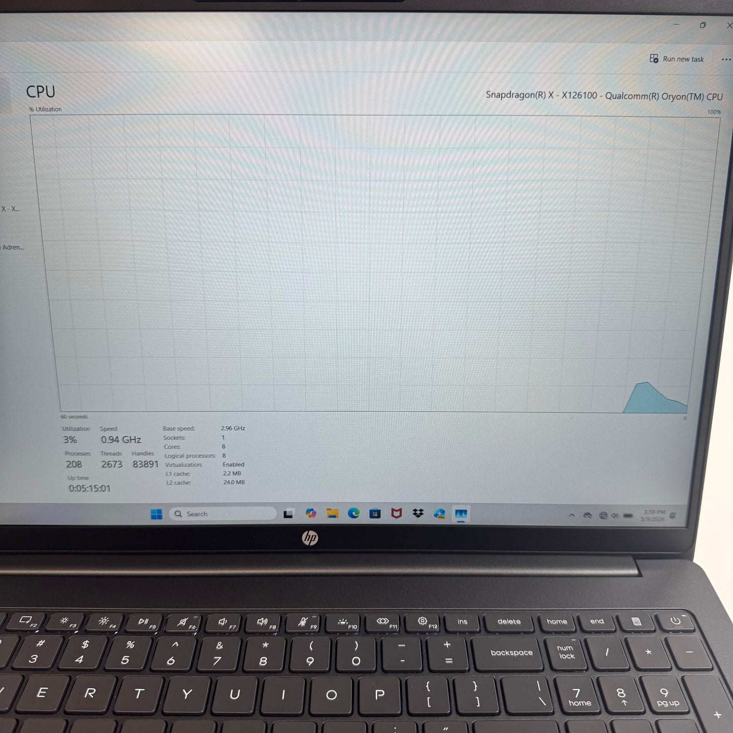 HP OmniBook 3 16-BZ001WM Snapdragon X 16GB RAM 512GB