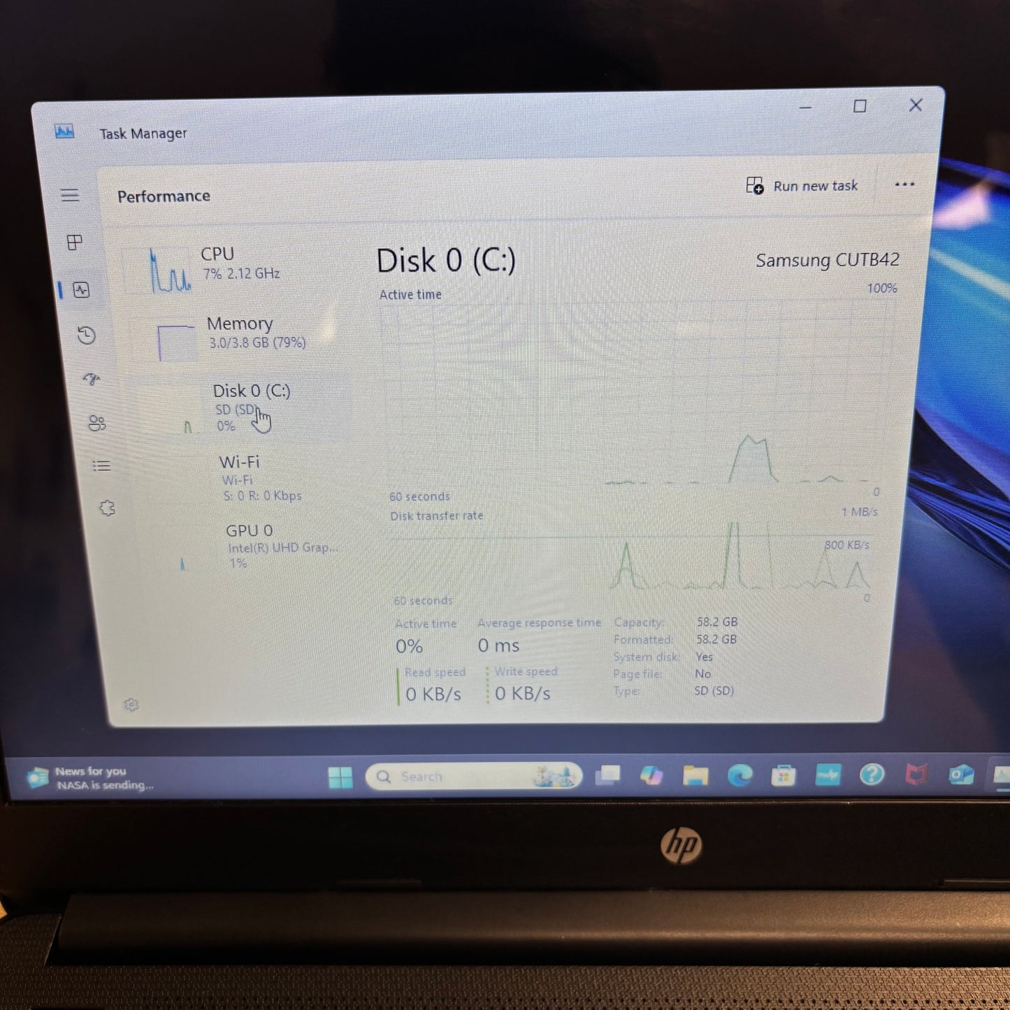 HP Pavilion 14-DQ0060NR 14" Celeron N4120 1.1GHz 4GB RAM 64GB SSD