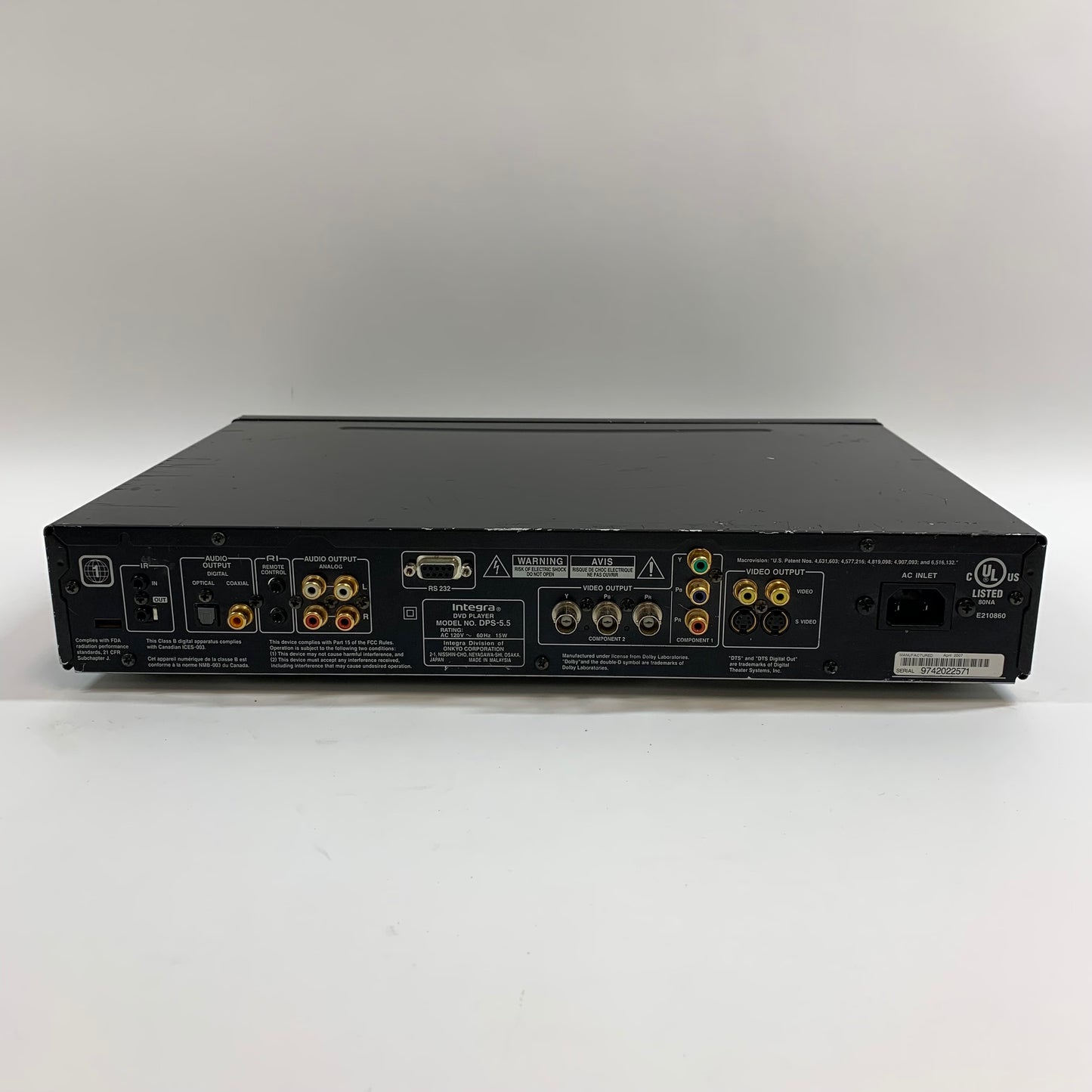 Integra DPS-5.5 DVD Player
