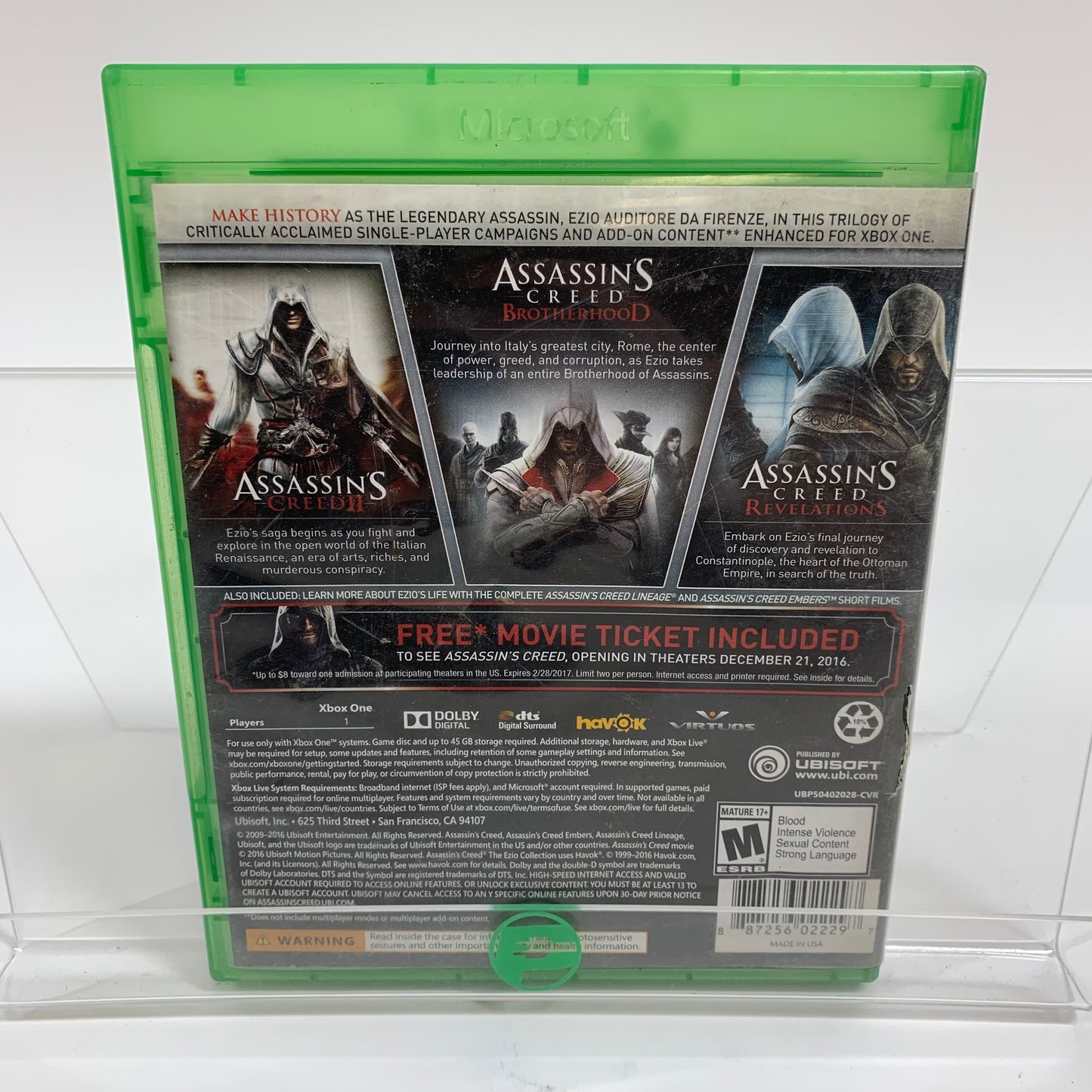 Assassin's Creed The Ezio Collection (Microsoft Xbox One, 2016)