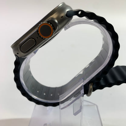 GPS Only Apple Watch Ultra  49MM Natural Titanium Black Sport Band MQET3LL/A