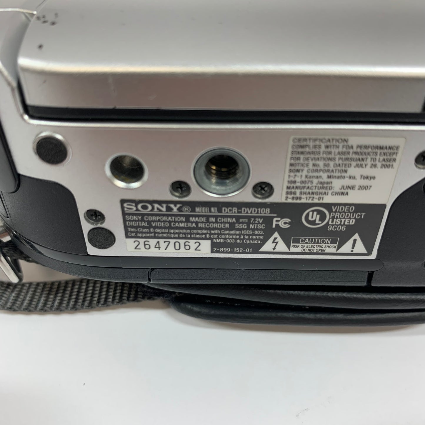 Broken Sony Handycam Digital Video Camcorder DCR-DVD108 NO DVD ACCESS