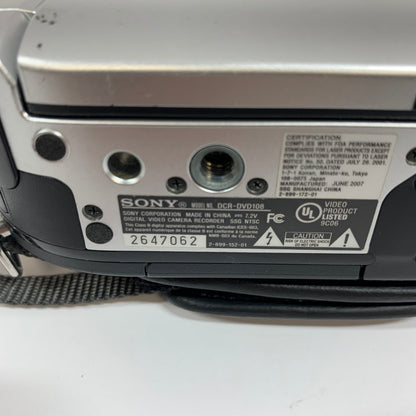 Broken Sony Handycam Digital Video Camcorder DCR-DVD108 NO DVD ACCESS