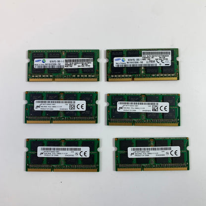 Lot of Various SODIMM 48GB (6X8GB) RAM DDR3 1600MHz