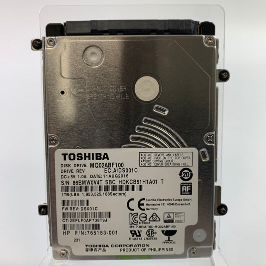 Toshiba 2.5" Lot of 3 x  mq02abf100 1TB SATA III 6Gbps HDD 765153-001