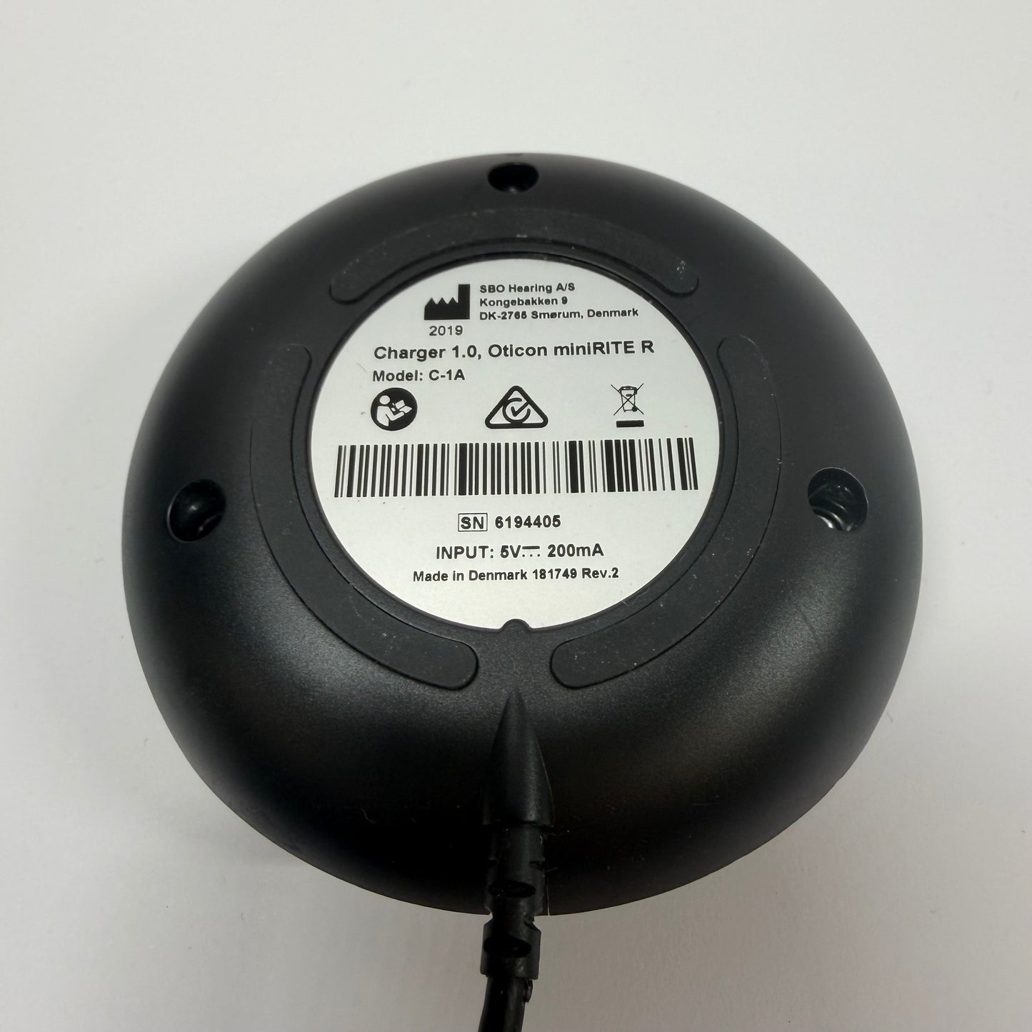 Oticon Hearing Aid Charger 1.0 For miniRITE R C-1A With USB Power