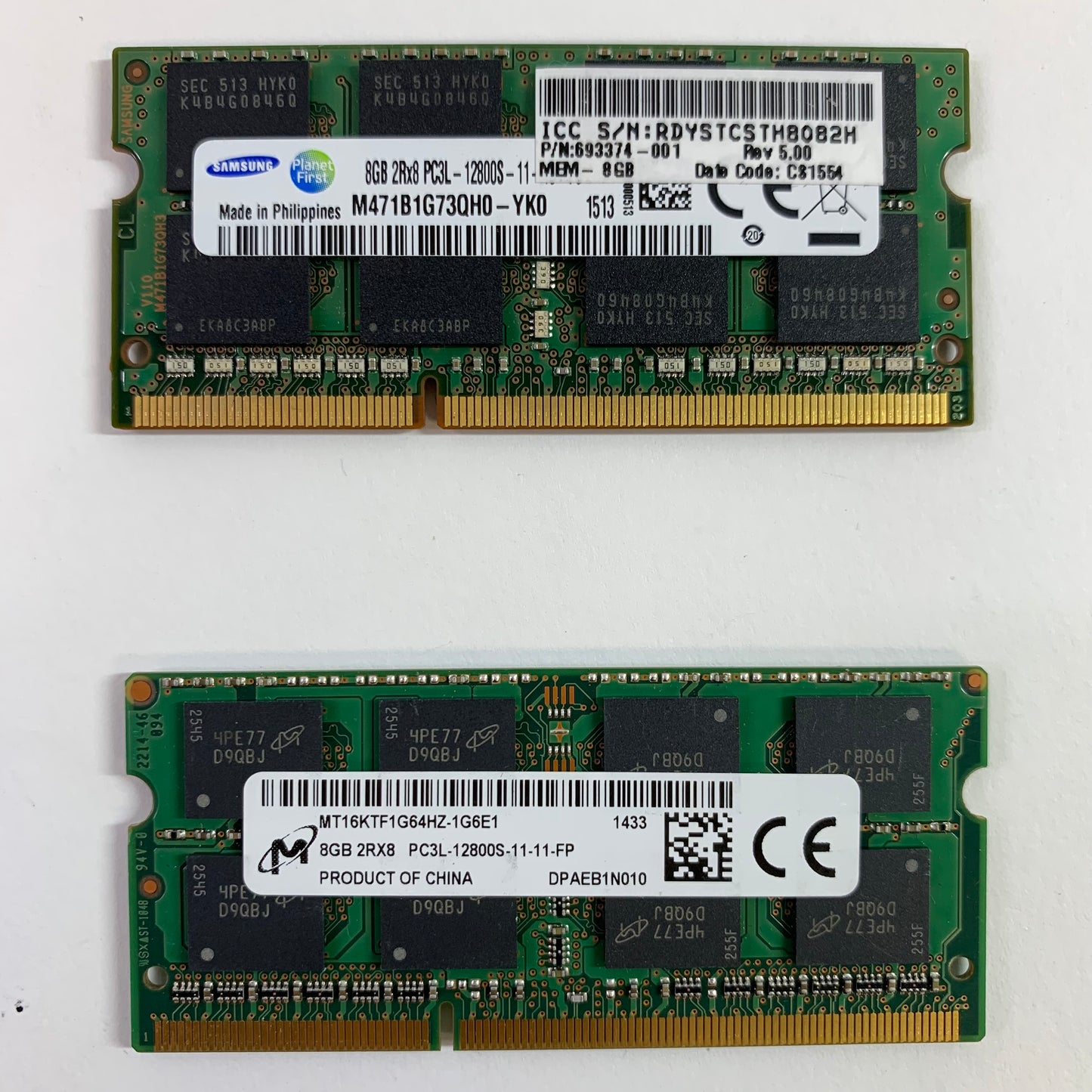 Lot of Various SODIMM 48GB (6X8GB) RAM DDR3 1600MHz