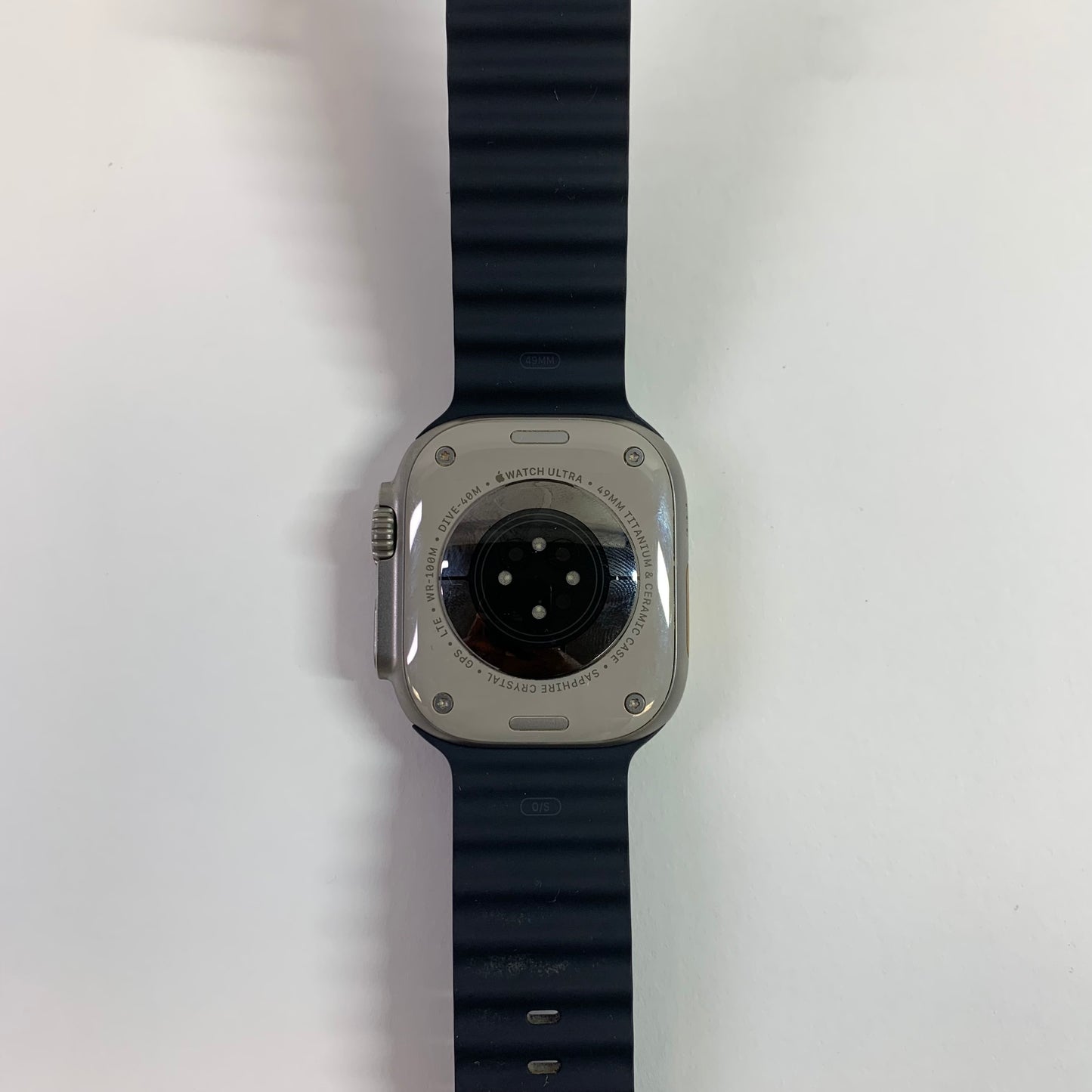 GPS Only Apple Watch Ultra  49MM Natural Titanium Black Sport Band MQET3LL/A