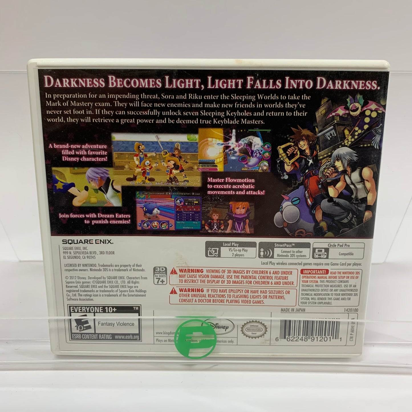 Kingdom Hearts 3D Dream Drop Distance (Nintendo 3DS, 2012)