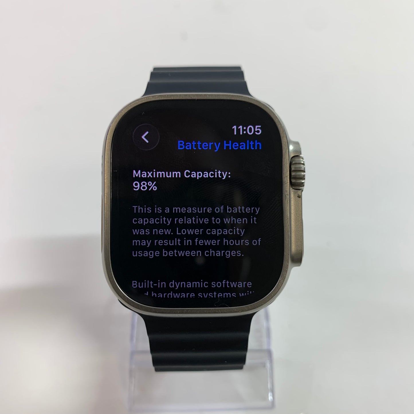 GPS Only Apple Watch Ultra  49MM Natural Titanium Black Sport Band MQET3LL/A