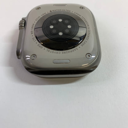 GPS Only Apple Watch Ultra  49MM Natural Titanium Black Sport Band MQET3LL/A