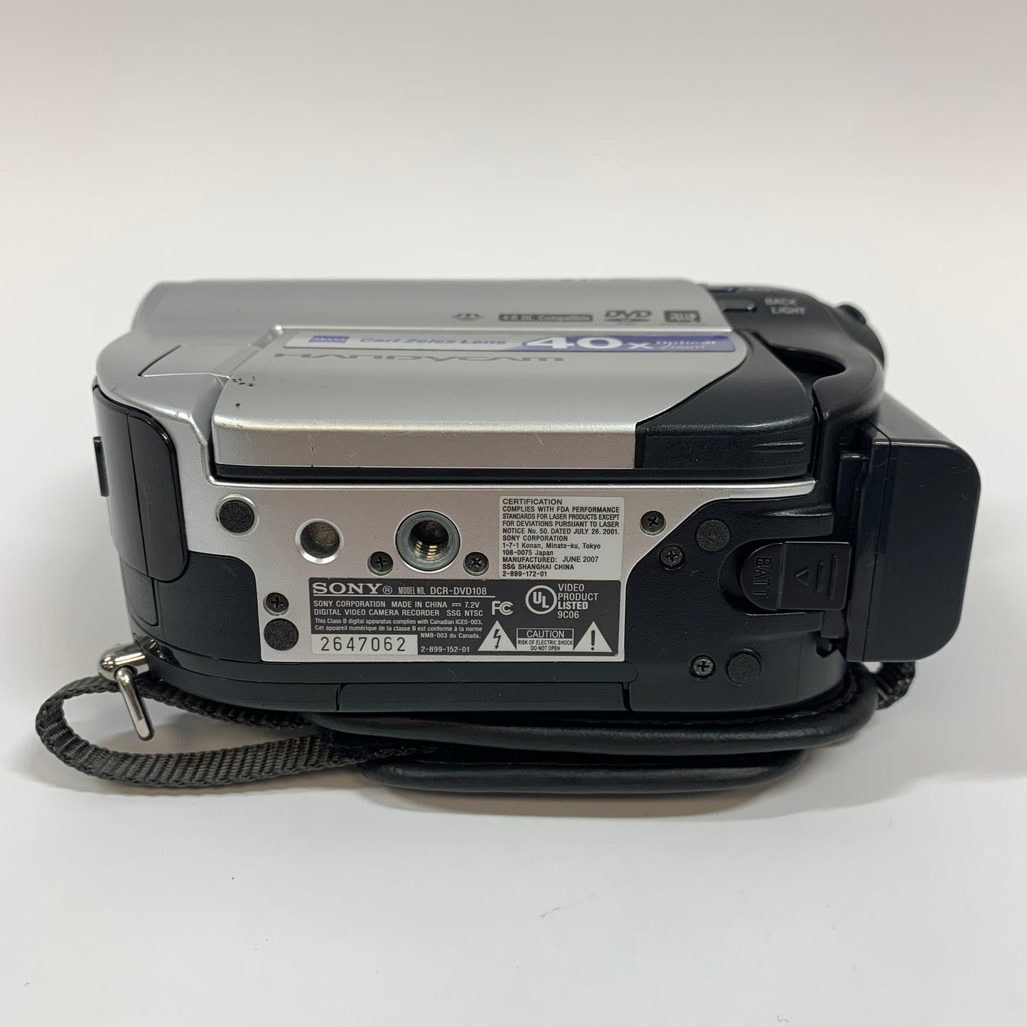 Broken Sony Handycam Digital Video Camcorder DCR-DVD108 NO DVD ACCESS