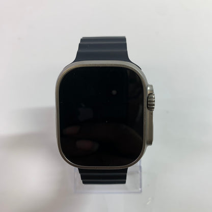 GPS Only Apple Watch Ultra  49MM Natural Titanium Black Sport Band MQET3LL/A