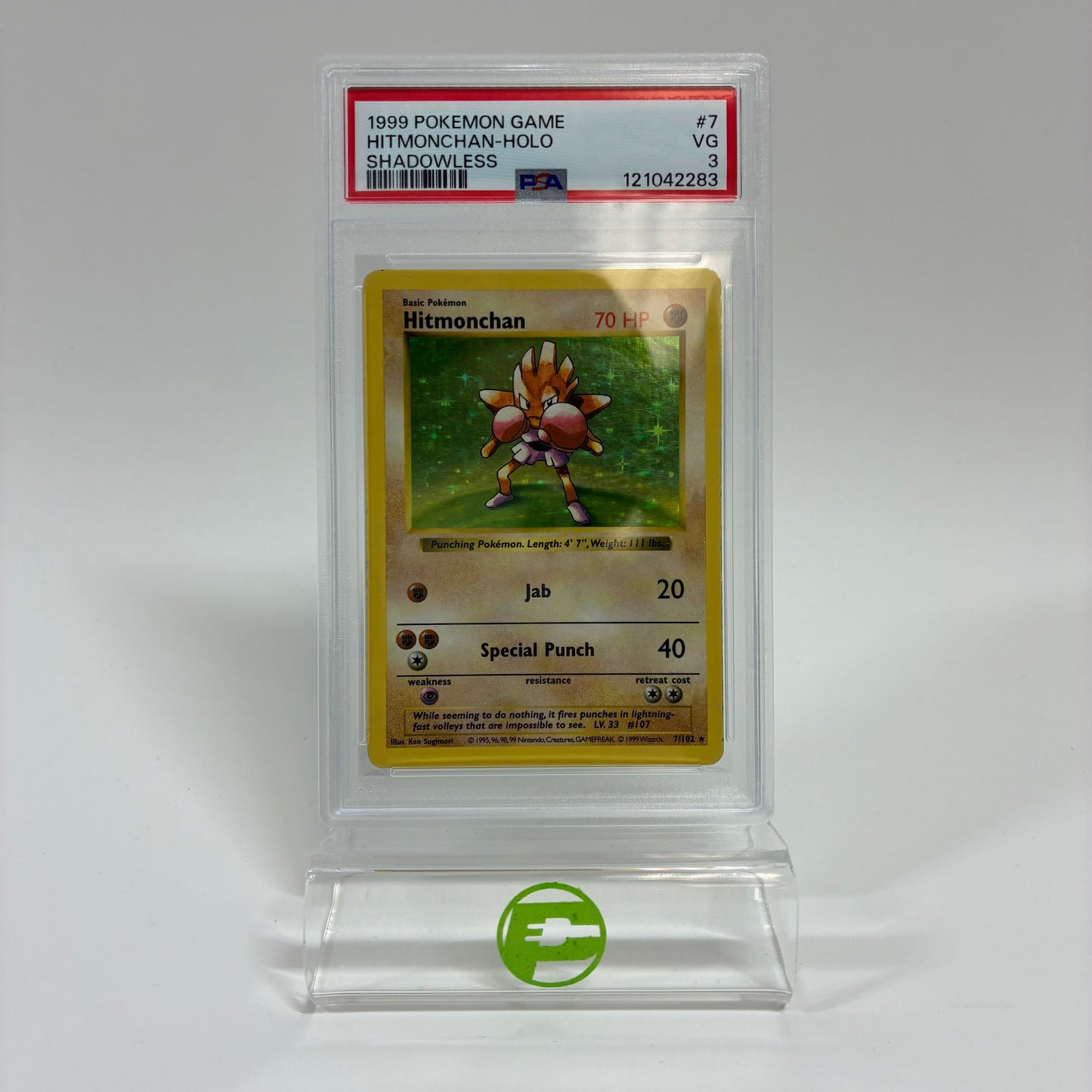 Pokémon TCG Base Set Hitmonchan #7 English PSA 3