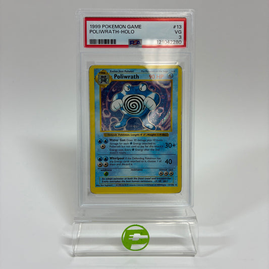 Pokémon TCG Base Set Poliwrath #13 English PSA 3